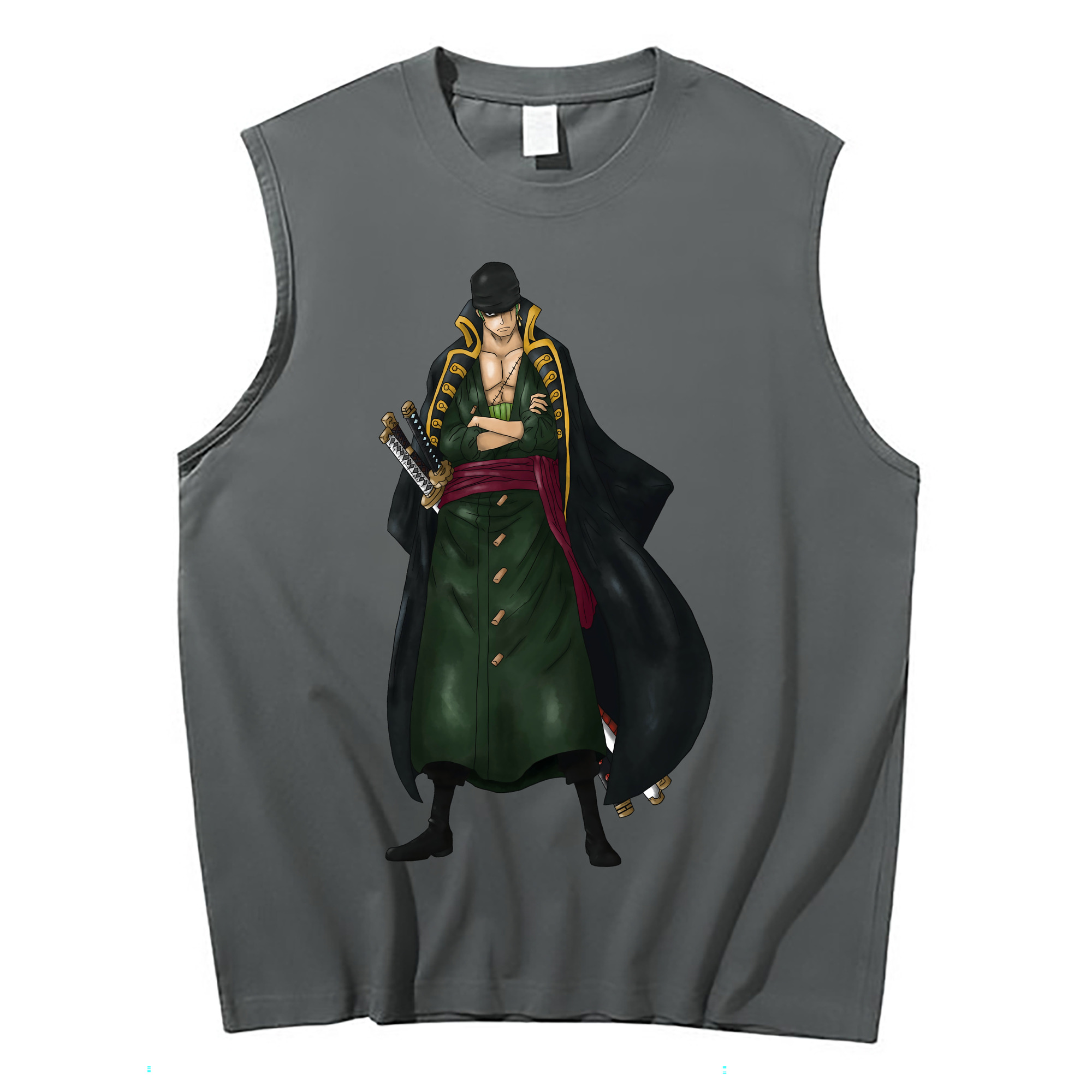 ワンピース ロロノア・ゾロ ONE PIECE Roronoa Zoro コットン100％タンクトップ（フロントプリント）
